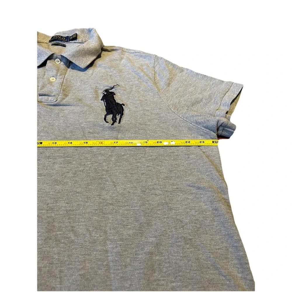 Polo Ralph Lauren Big Pony Shirt Mens Gold Crest Custom‎ Slim Fit Size 2XL Rugby